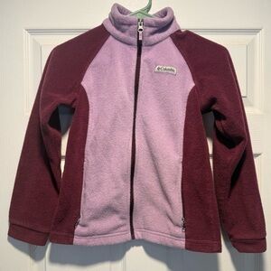 Girls Columbia fleece zip up jacket
